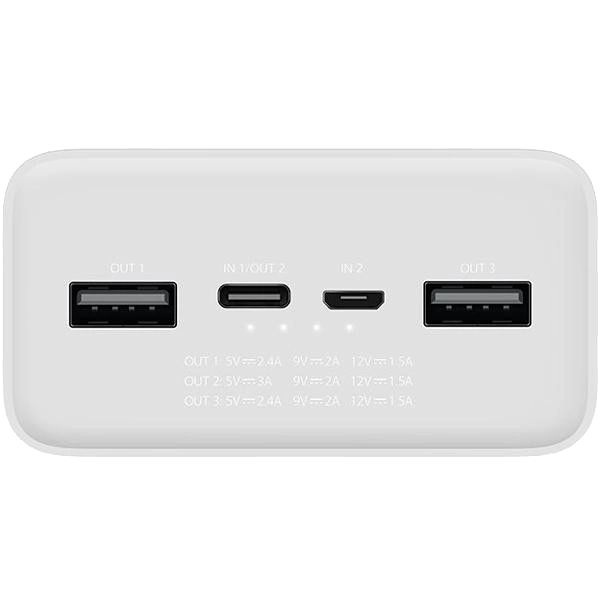 PB3018ZM2 Xiaomi Mi Power Bank 3 30000 mAh 24W Fast Charge PB3018ZM White (VXN4307CN) Повербанк
