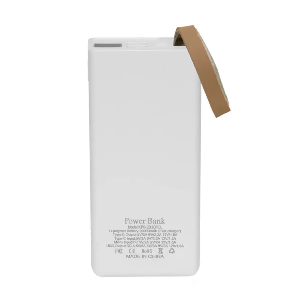 poverbank-20000mah-power-bank-kraft-kpb-2320fcl-white-22-5w-qc3-0-led-likhtar2 Повербанк 20000mAh Power Bank Kraft KPB-2320FCL White 22.5W QC3.0 LED-ліхтар