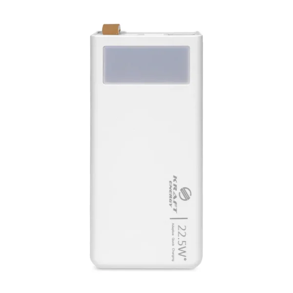 poverbank-30000mah-power-bank-kraft-kpb-2330fcl-white-22-5w-qc3-0-led-likhtar Повербанк 30000mAh Power Bank Kraft KPB-2330FCL White 22.5W QC3.0 LED-ліхтар