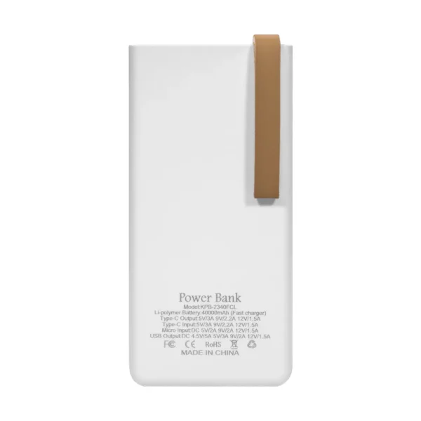 poverbank-40000mah-power-bank-kraft-kpb-2340fcl-white-22-5w-qc3-0-led-likhtar2 Повербанк 40000mAh Power Bank Kraft KPB-2340FCL White 22.5W QC3.0 LED-ліхтар