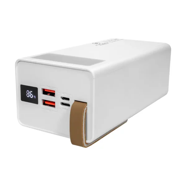 poverbank-40000mah-power-bank-kraft-kpb-2340fcl-white-22-5w-qc3-0-led-likhtar4 Повербанк 40000mAh Power Bank Kraft KPB-2340FCL White 22.5W QC3.0 LED-ліхтар