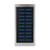 Повербанк з сонячною панеллю 20000mAh Power Bank Kraft KPB-1020SLIM Silver LED-ліхтар