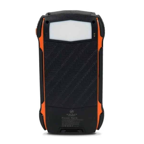 Повербанк з сонячною панеллю 30000mAh Power Bank Kraft KPB-U1830FCSL Orange 18W QC2.0 LED-ліхтар