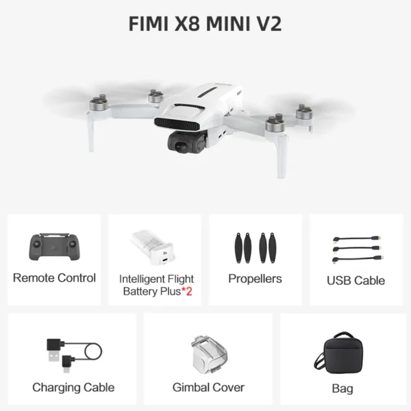 1073d5109e015c2e75e2eaad568d6035 Квадрокоптер FIMI Х8 MINI V2 Drone (2*Intelligent Flight BatteryPlus+1*bag)