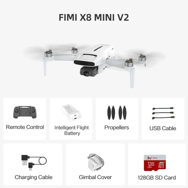 128_2186a9ec-deac-46d3-9480-d35d35733e1d Квадрокоптер FIMI Х8 MINI V2 Drone (2*Intelligent Flight BatteryPlus+1*bag)