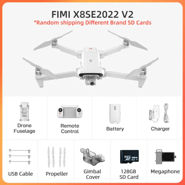 Квадрокоптер FIMI Х8SЕ 2022 V2 Combo with Megaphone (2*battery+1*bag)