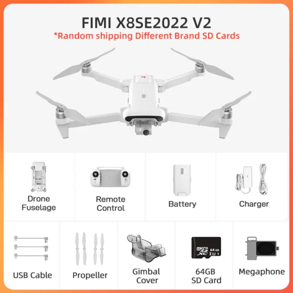 Квадрокоптер FIMI Х8SЕ 2022 V2 Combo with Megaphone (2*battery+1*bag)