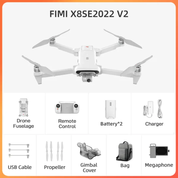 Квадрокоптер FIMI Х8SЕ 2022 V2 Combo with Megaphone (2*battery+1*bag)