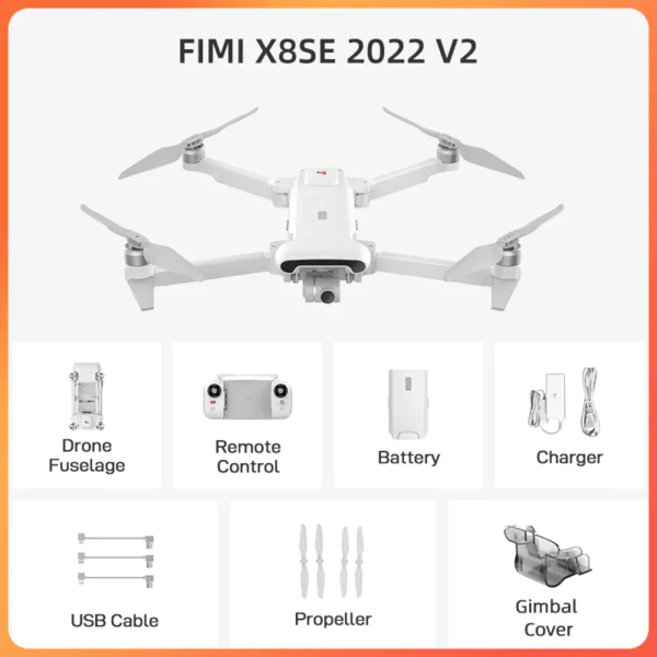 Квадрокоптер FIMI Х8SЕ 2022 V2 Combo with Megaphone (2*battery+1*bag)