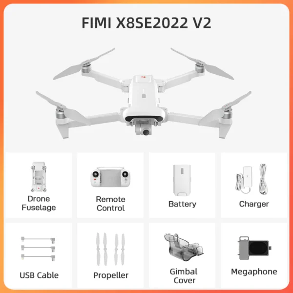 Квадрокоптер FIMI Х8SЕ 2022 V2 Combo with Megaphone (2*battery+1*bag)