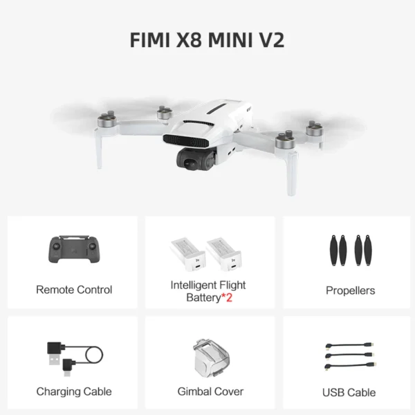 335ba4317eb571e41663c140768a5cf6 Квадрокоптер FIMI Х8 MINI V2 Drone (2*Intelligent Flight BatteryPlus+1*bag)