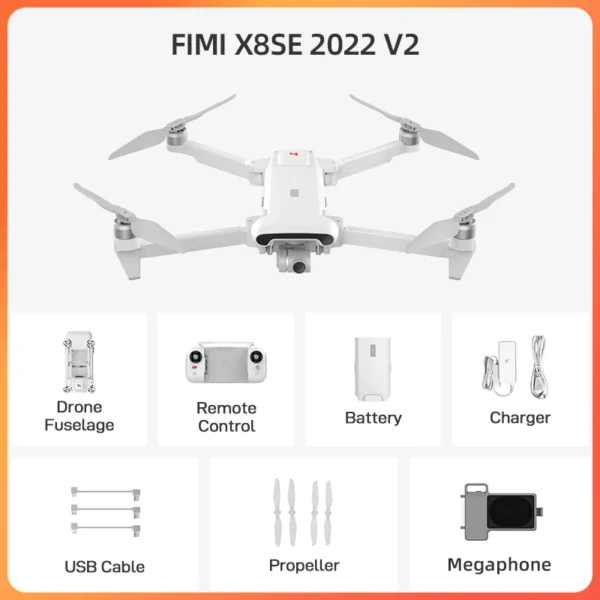 Квадрокоптер FIMI Х8SЕ 2022 V2 Combo with Megaphone (2*battery+1*bag)
