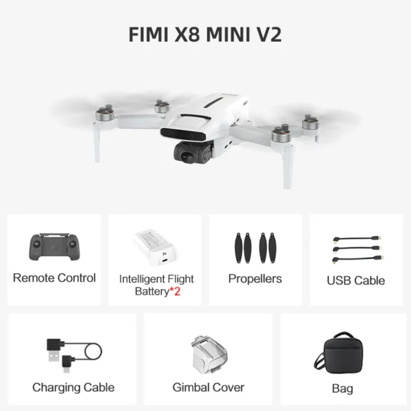 63313039831bca342e3154447e8112ce Квадрокоптер FIMI Х8 MINI V2 Drone (2*Intelligent Flight BatteryPlus+1*bag)
