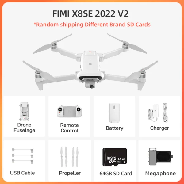 Квадрокоптер FIMI Х8SЕ 2022 V2 Combo with Megaphone (2*battery+1*bag)