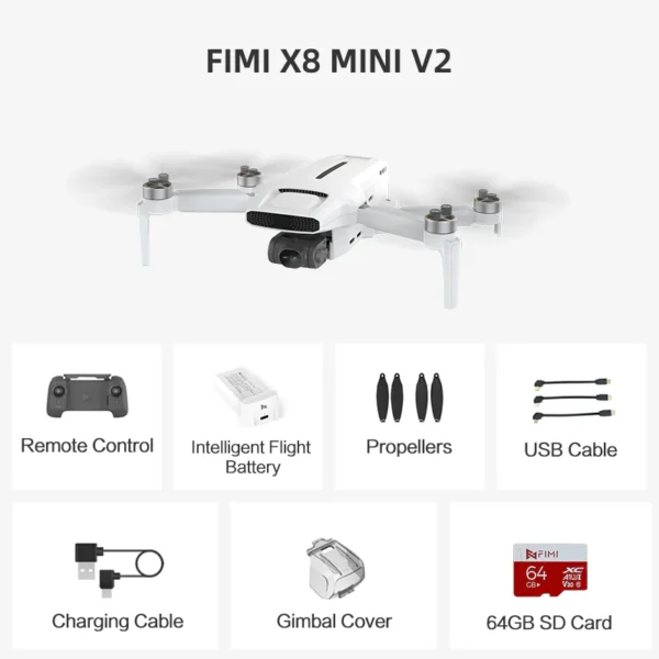 64_c6542f5a-2b88-4305-8cfb-efbc6690f499 Квадрокоптер FIMI Х8 MINI V2 Drone (2*Intelligent Flight BatteryPlus+1*bag)