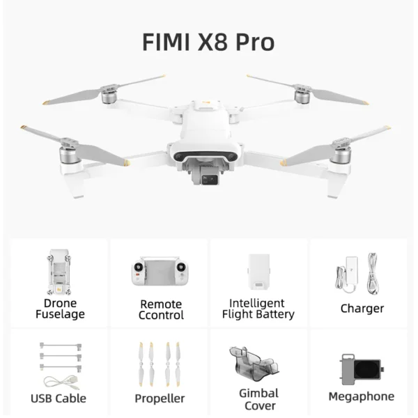 Квадрокоптер FIMI X8Pro with Megaphone (2*Intelligent Flight Вattery+1*bag)