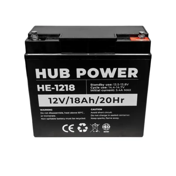 2 Акумулятор 12В 18 Ач для ДБЖ Hub Power HE-1218