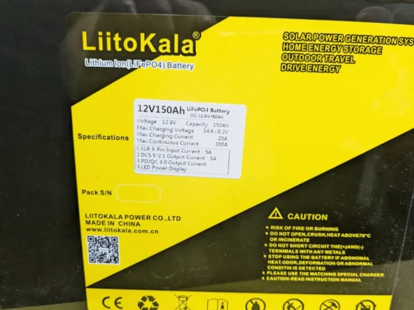 Акумулятор LiitoKala LiFePO4 DC 12V150Ah