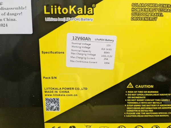 Акумулятор LiitoKala LiFePO4 12V60Ah+LCD