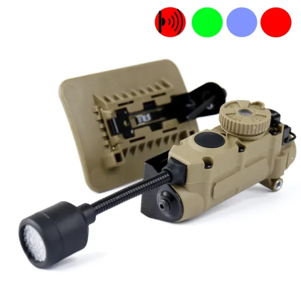 Ліхтар тактичний універсальний на шолом Sidewinder MPLS WADSN 5 LED + IFF -маячок, койот (батарейки в комплект не входять)