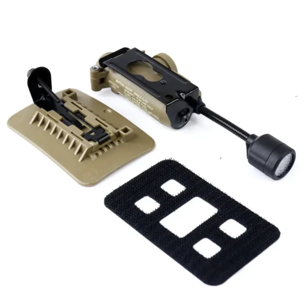 Ліхтар тактичний універсальний на шолом Sidewinder MPLS WADSN 5 LED + IFF -маячок, койот (батарейки в комплект не входять)