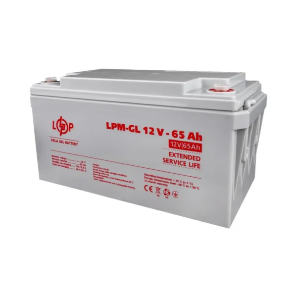 Акумулятор гелевий LPM-GL 12V - 65 Ah