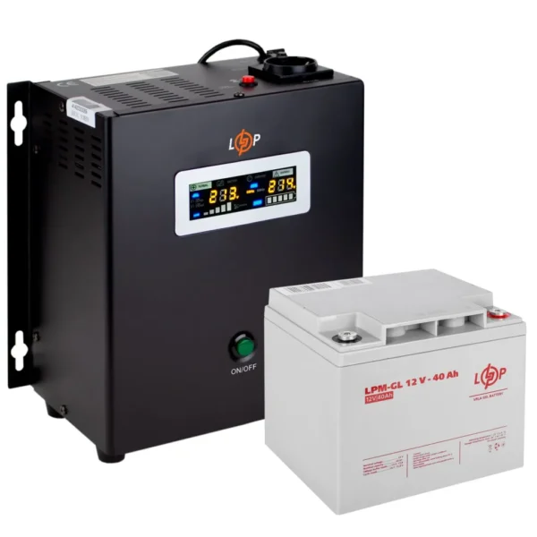 Комплект резервного живлення для котла LogicPower ДБЖ + гелева батарея (UPS W500 + АКБ GL 480W)