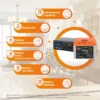 Комплект резервного живлення LP(LogicPower) ДБЖ + літієва (LiFePO4) батарея (UPS В430VA + АКБ LiFePO4 640W)