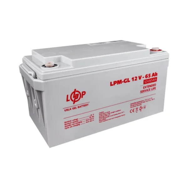 Акумулятор гелевий LPM-GL 12V - 65 Ah