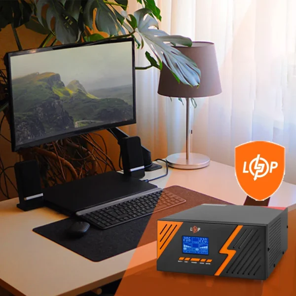 ДБЖ з правильною синусоїдою 12V LPM-PSW-1500VA (1050Вт) Black